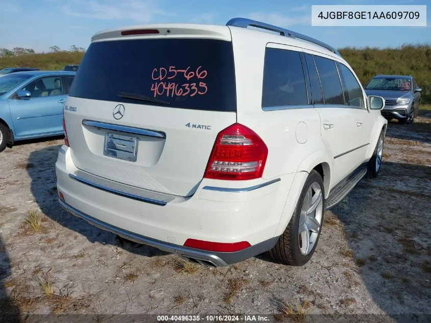 2010 Mercedes-Benz Gl 550 4Matic VIN: 4JGBF8GE1AA609709 Lot: 40496335