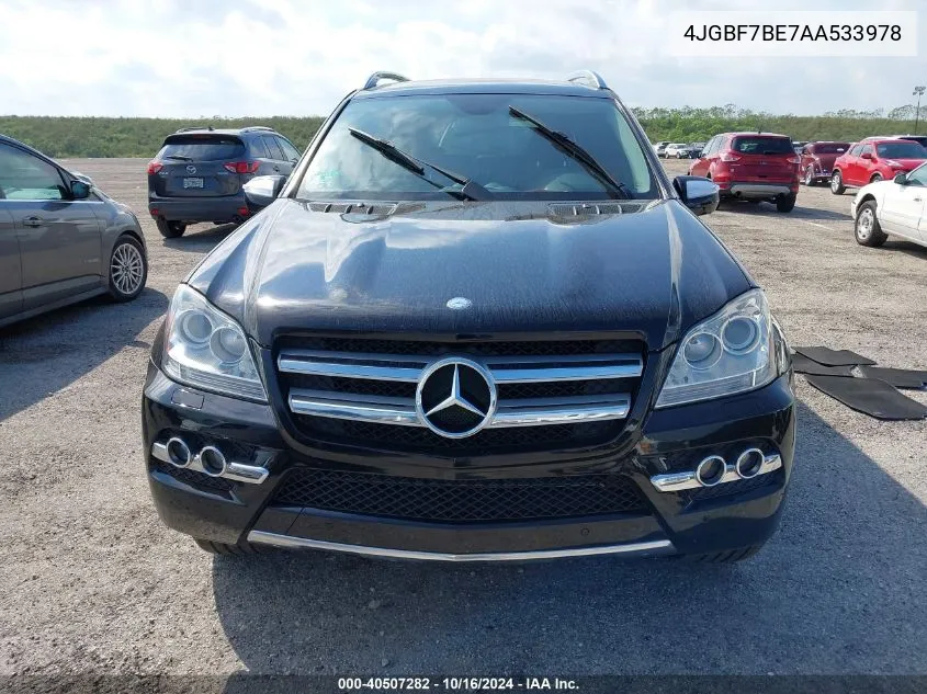 2010 Mercedes-Benz Gl 450 4Matic VIN: 4JGBF7BE7AA533978 Lot: 40507282