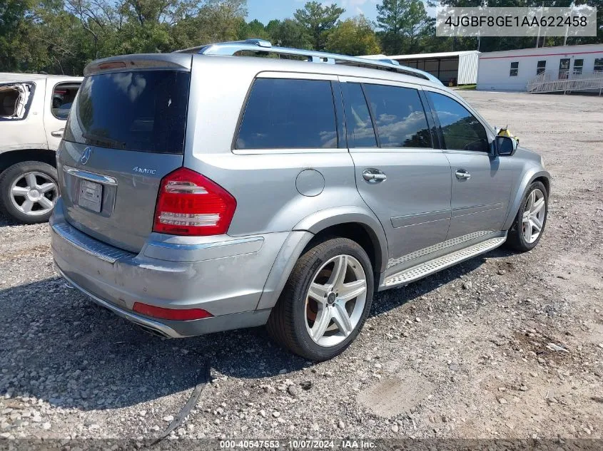 2010 Mercedes-Benz Gl 550 4Matic VIN: 4JGBF8GE1AA622458 Lot: 40547553