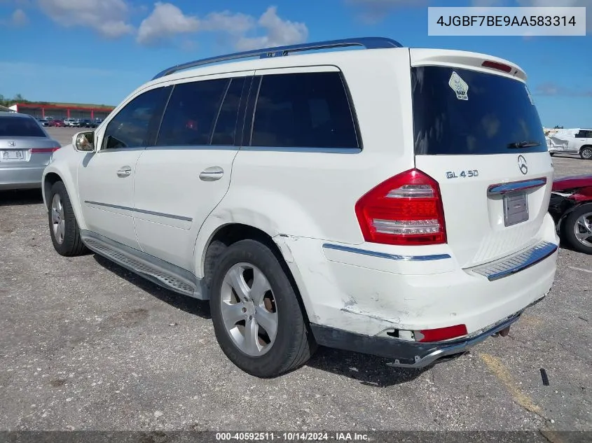 2010 Mercedes-Benz Gl 450 4Matic VIN: 4JGBF7BE9AA583314 Lot: 40592511