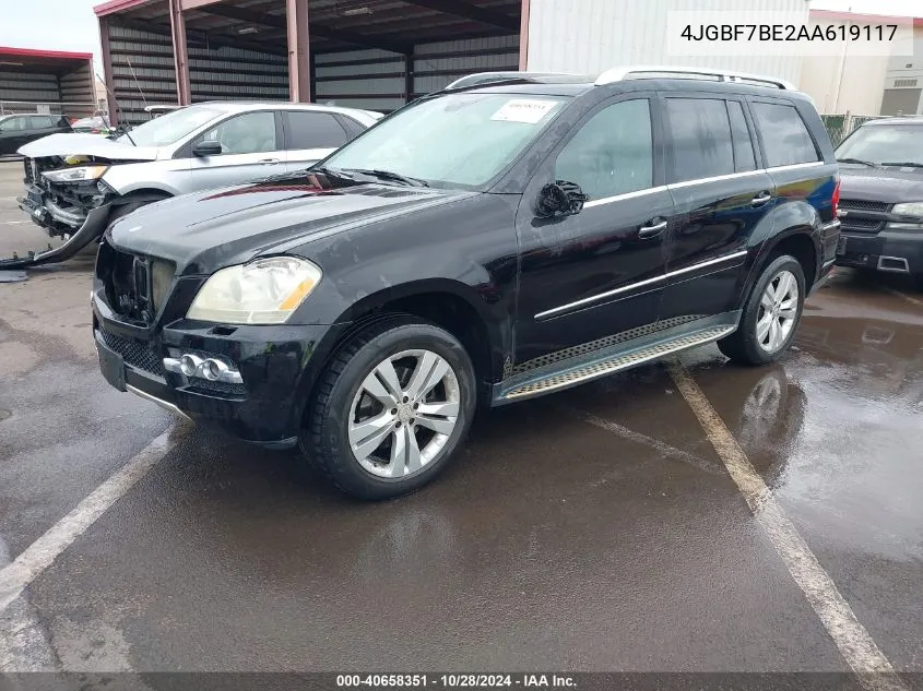 2010 Mercedes-Benz Gl 450 4Matic VIN: 4JGBF7BE2AA619117 Lot: 40658351