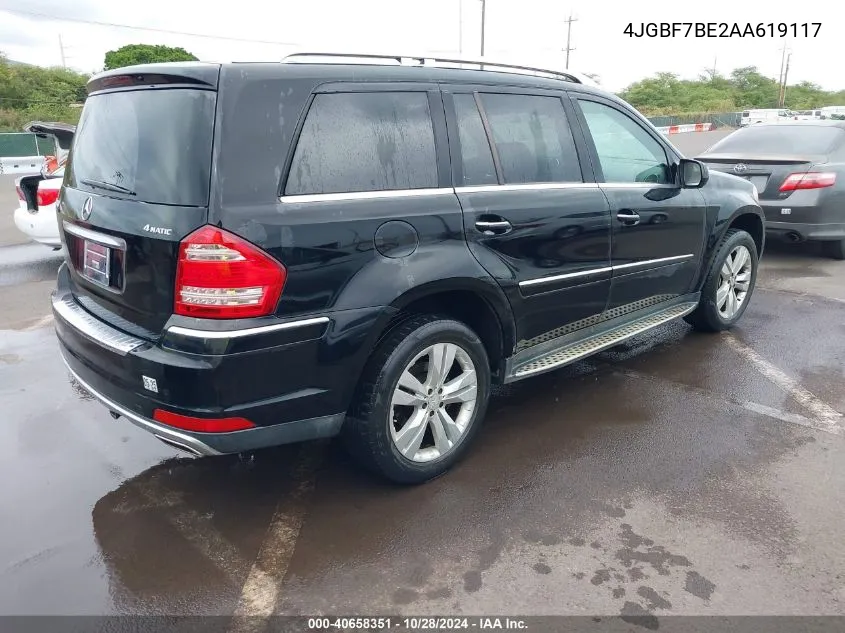 2010 Mercedes-Benz Gl 450 4Matic VIN: 4JGBF7BE2AA619117 Lot: 40658351