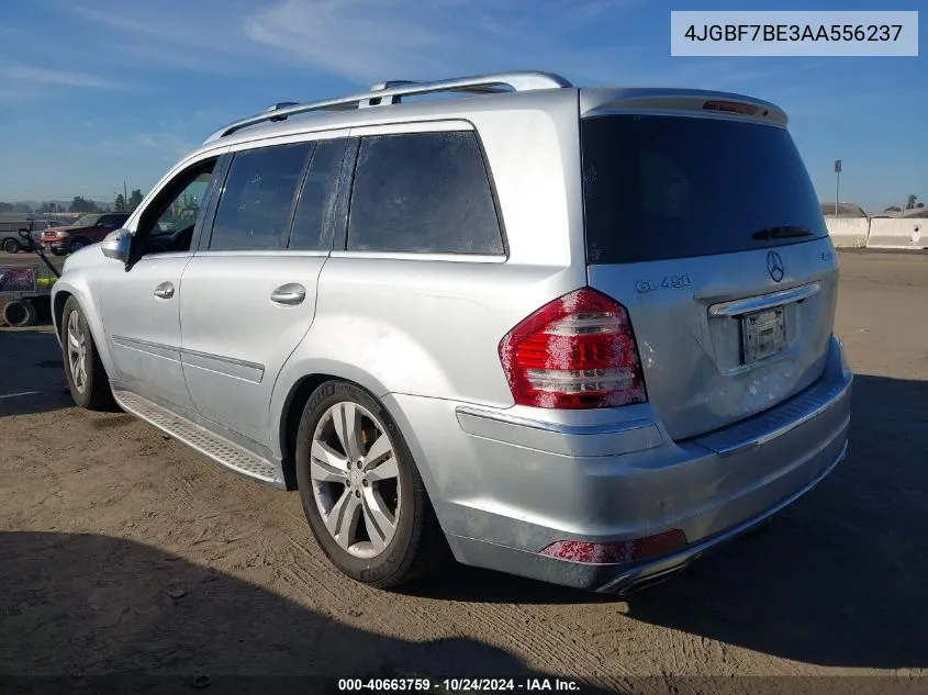 2010 Mercedes-Benz Gl 450 4Matic VIN: 4JGBF7BE3AA556237 Lot: 40663759