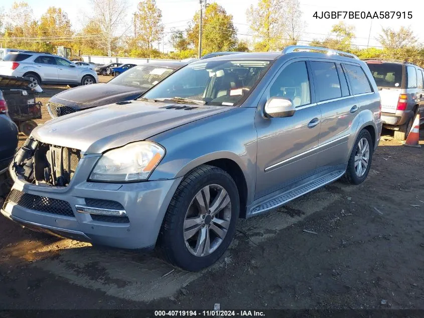 2010 Mercedes-Benz Gl 450 4Matic VIN: 4JGBF7BE0AA587915 Lot: 40719194