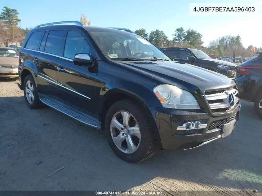 2010 Mercedes-Benz Gl 450 4Matic VIN: 4JGBF7BE7AA596403 Lot: 40741435