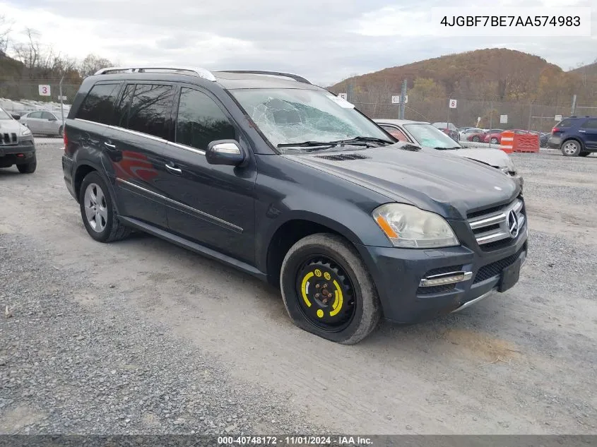 2010 Mercedes-Benz Gl 450 4Matic VIN: 4JGBF7BE7AA574983 Lot: 40748172