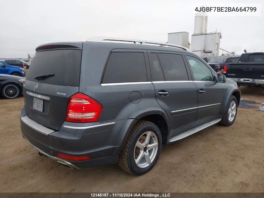 2011 Mercedes-Benz Gl-Class VIN: 4JGBF7BE2BA664799 Lot: 12145187