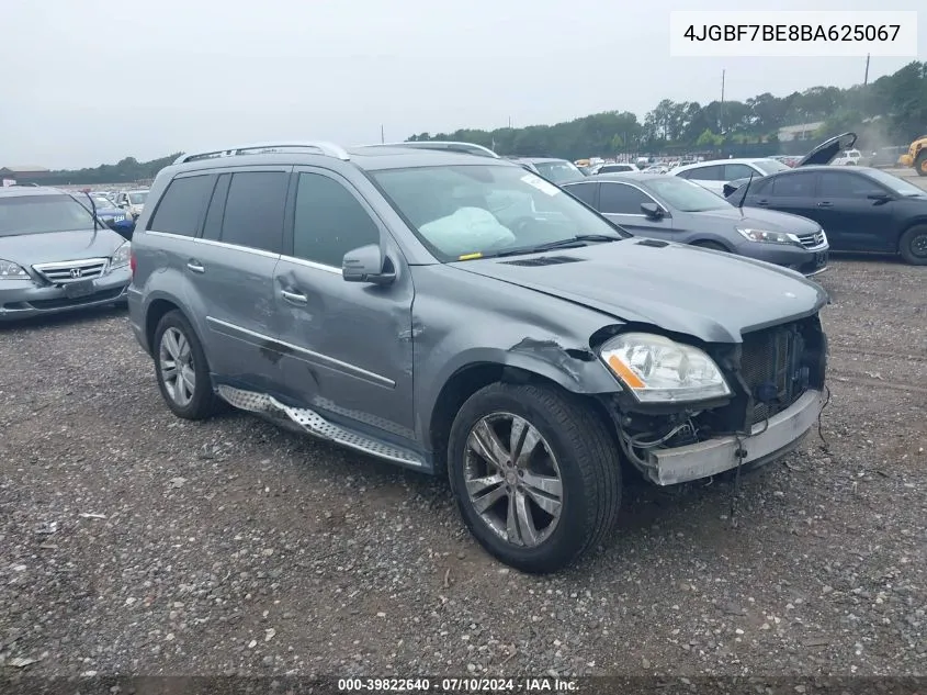 2011 Mercedes-Benz Gl 450 4Matic VIN: 4JGBF7BE8BA625067 Lot: 39822640