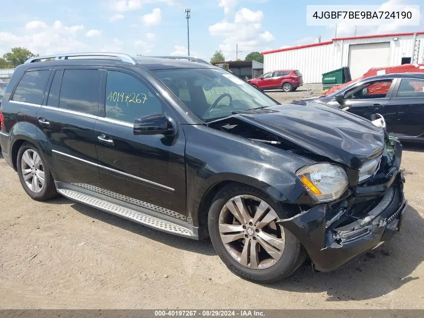 2011 Mercedes-Benz Gl 450 4Matic VIN: 4JGBF7BE9BA724190 Lot: 40197267