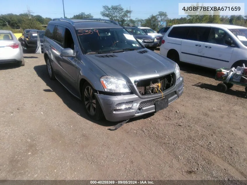 2011 Mercedes-Benz Gl 450 4Matic VIN: 4JGBF7BEXBA671659 Lot: 40255369