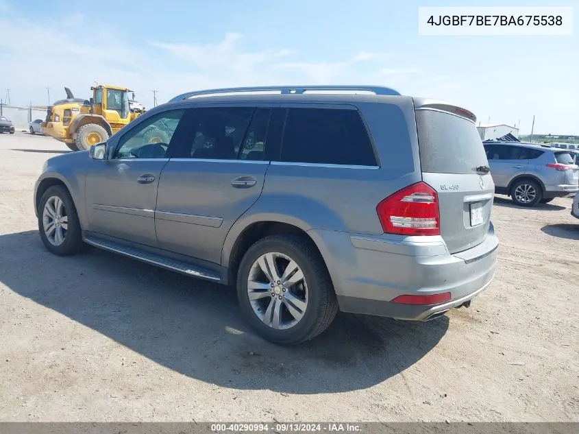 4JGBF7BE7BA675538 2011 Mercedes-Benz Gl 450 4Matic