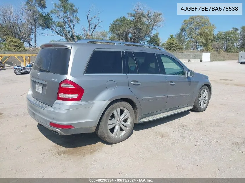 4JGBF7BE7BA675538 2011 Mercedes-Benz Gl 450 4Matic