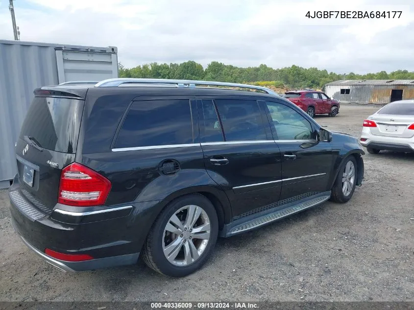 2011 Mercedes-Benz Gl 450 4Matic VIN: 4JGBF7BE2BA684177 Lot: 40336009