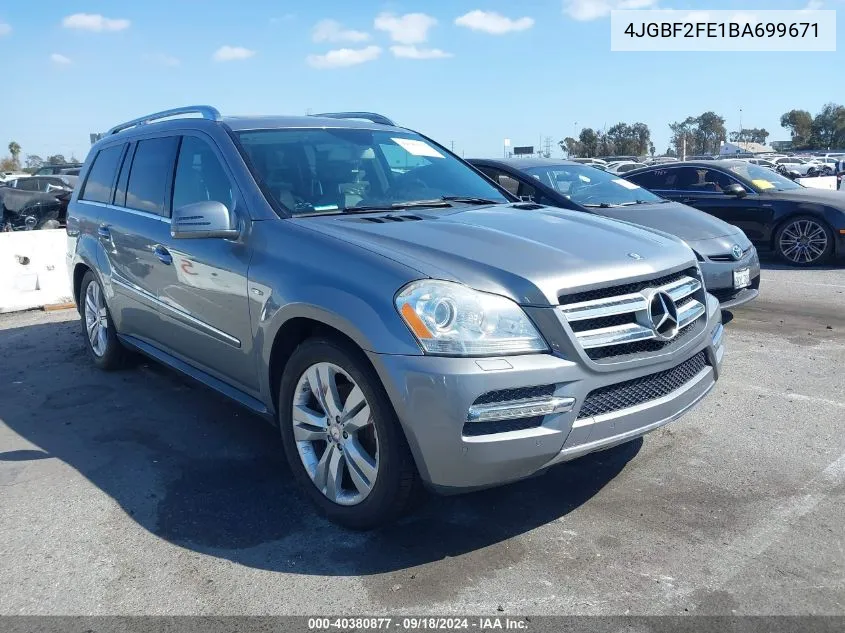 2011 Mercedes-Benz Gl 350 Bluetec 4Matic VIN: 4JGBF2FE1BA699671 Lot: 40380877