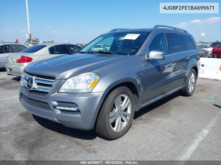 2011 Mercedes-Benz Gl 350 Bluetec 4Matic VIN: 4JGBF2FE1BA699671 Lot: 40380877