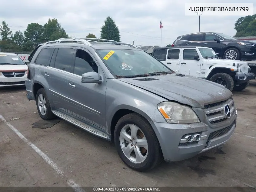 2011 Mercedes-Benz Gl 450 4Matic VIN: 4JGBF7BE3BA684799 Lot: 40432278