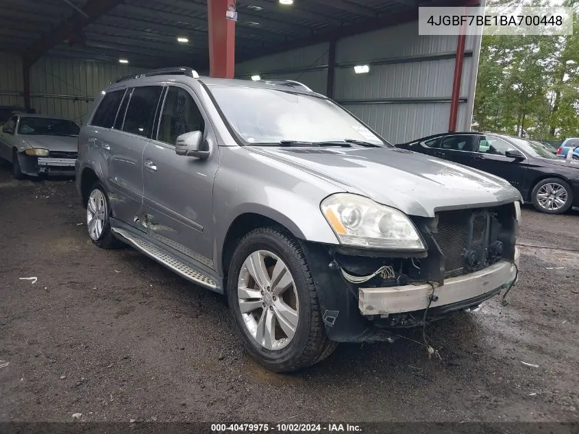 2011 Mercedes-Benz Gl 450 4Matic VIN: 4JGBF7BE1BA700448 Lot: 40479975