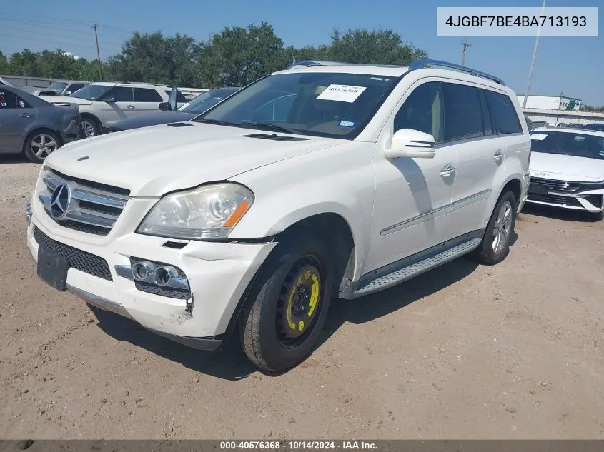 2011 Mercedes-Benz Gl 450 4Matic VIN: 4JGBF7BE4BA713193 Lot: 40576368