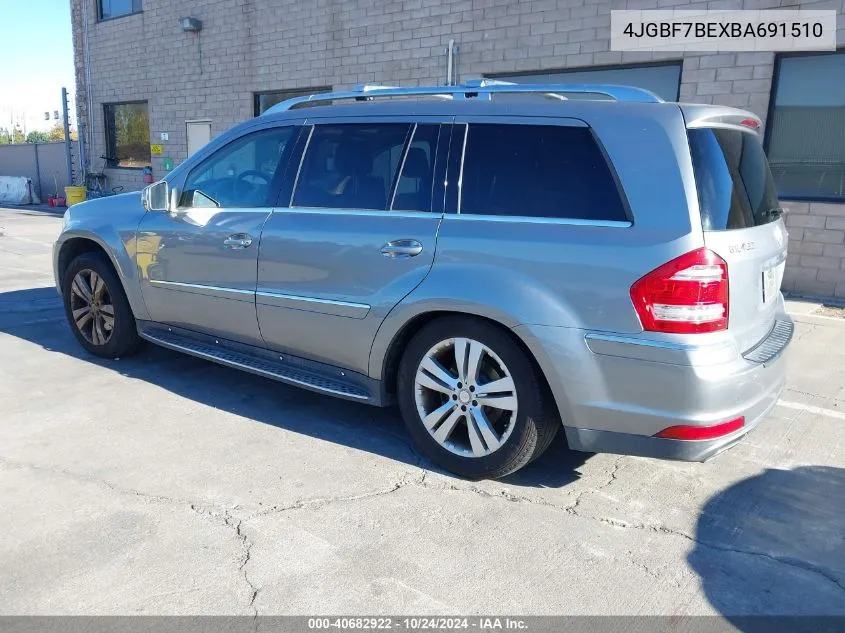 2011 Mercedes-Benz Gl 450 4Matic VIN: 4JGBF7BEXBA691510 Lot: 40682922