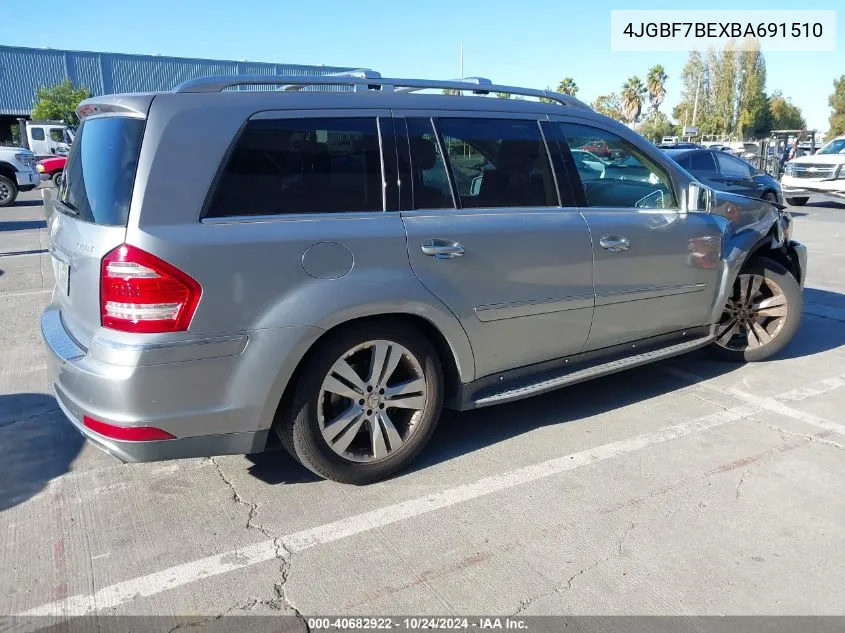 2011 Mercedes-Benz Gl 450 4Matic VIN: 4JGBF7BEXBA691510 Lot: 40682922