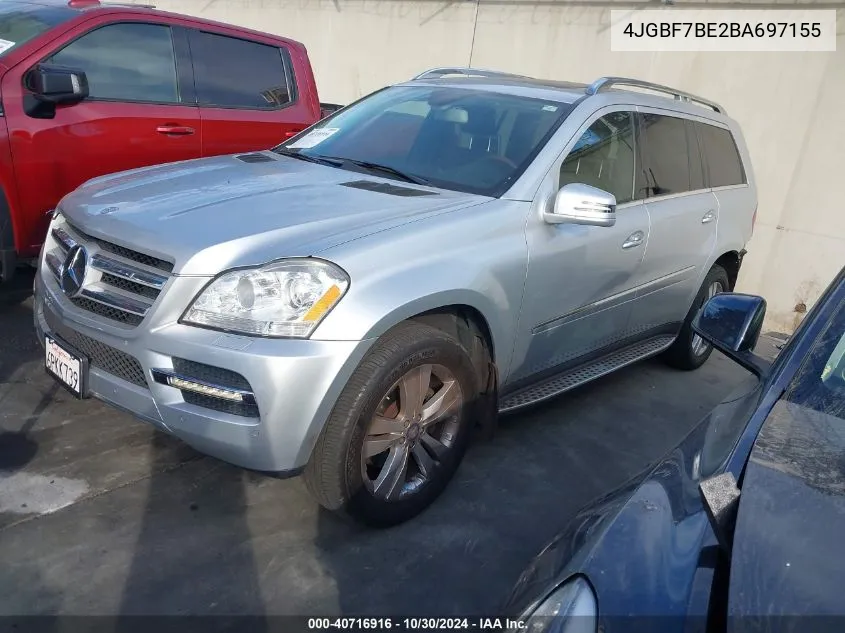 2011 Mercedes-Benz Gl 450 4Matic VIN: 4JGBF7BE2BA697155 Lot: 40716916