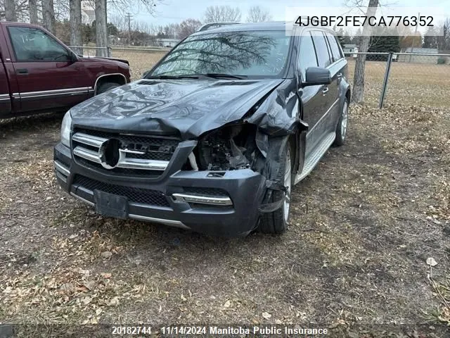 2012 Mercedes Benz Gl350 Bluetec VIN: 4JGBF2FE7CA776352 Lot: 20182744