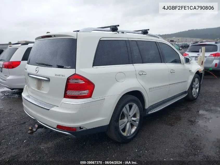 2012 Mercedes-Benz Gl 350 Bluetec 4Matic VIN: 4JGBF2FE1CA790806 Lot: 39567370