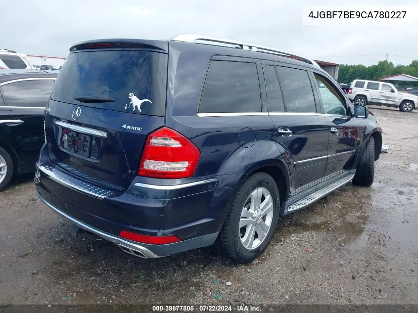 2012 Mercedes-Benz Gl 450 4Matic VIN: 4JGBF7BE9CA780227 Lot: 39877805