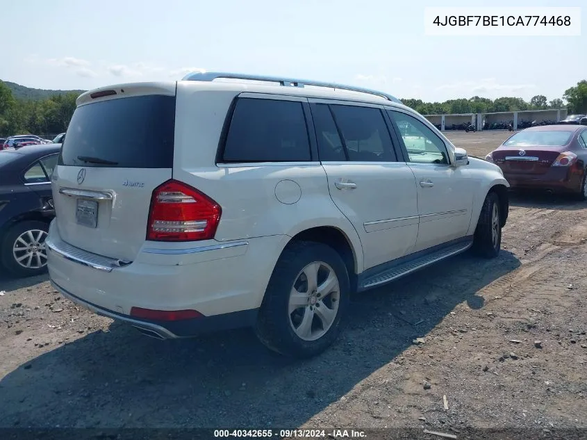 2012 Mercedes-Benz Gl 450 4Matic VIN: 4JGBF7BE1CA774468 Lot: 40342655