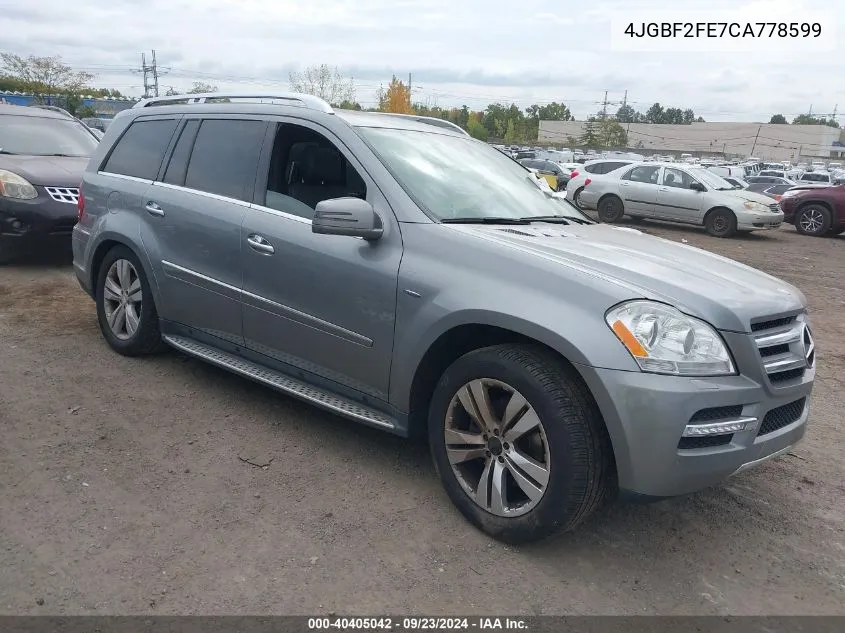 2012 Mercedes-Benz Gl 350 Bluetec VIN: 4JGBF2FE7CA778599 Lot: 40405042