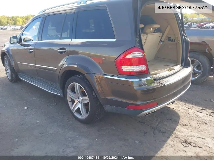 2012 Mercedes-Benz Gl 550 4Matic VIN: 4JGBF8GEXCA775522 Lot: 40487464