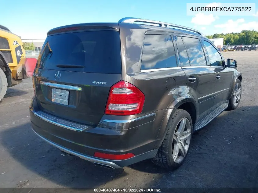 2012 Mercedes-Benz Gl 550 4Matic VIN: 4JGBF8GEXCA775522 Lot: 40487464