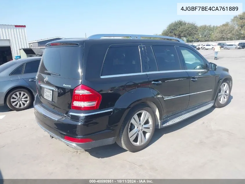 2012 Mercedes-Benz Gl 450 4Matic VIN: 4JGBF7BE4CA761889 Lot: 40590951