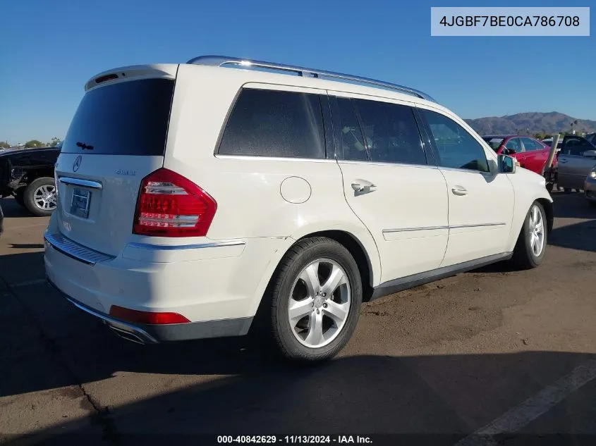 2012 Mercedes-Benz Gl 450 4Matic VIN: 4JGBF7BE0CA786708 Lot: 40842629