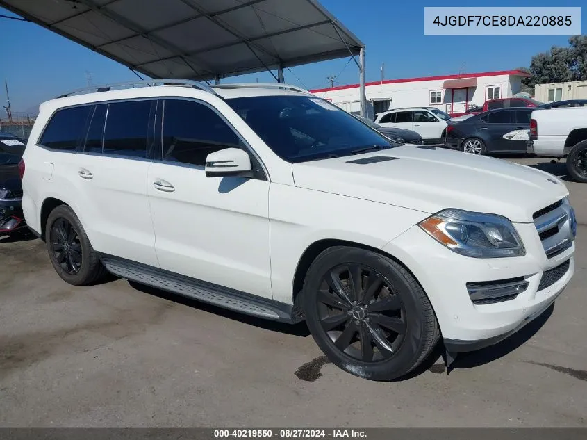 2013 Mercedes-Benz Gl 450 4Matic VIN: 4JGDF7CE8DA220885 Lot: 40219550