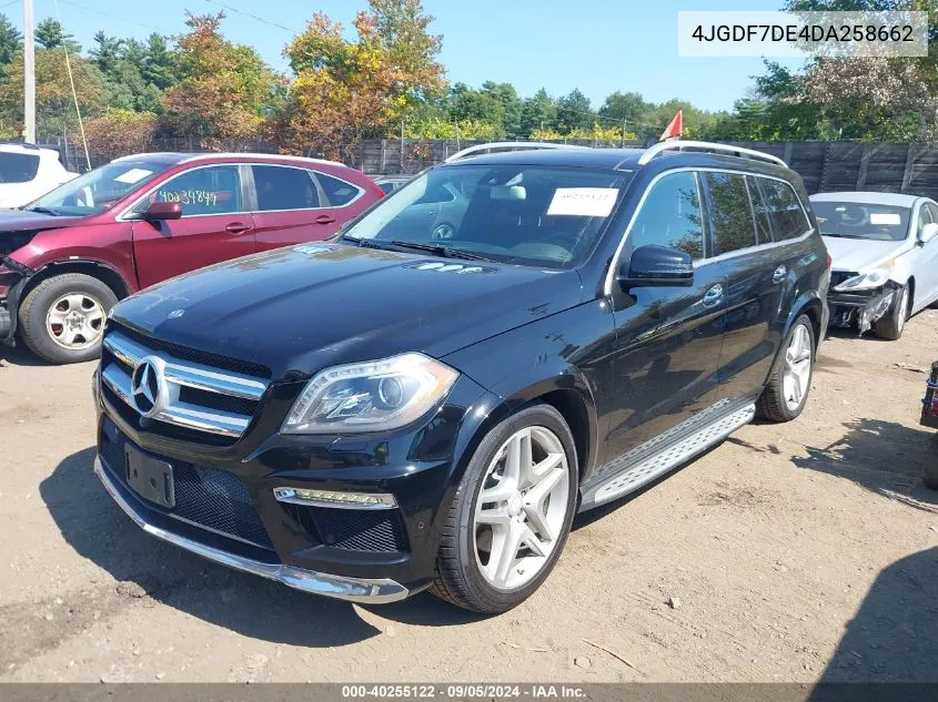 2013 Mercedes-Benz Gl 550 4Matic VIN: 4JGDF7DE4DA258662 Lot: 40255122