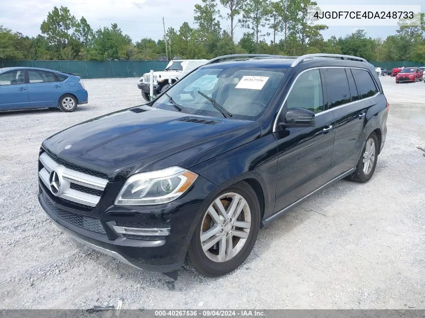 2013 Mercedes-Benz Gl 450 4Matic VIN: 4JGDF7CE4DA248733 Lot: 40267536