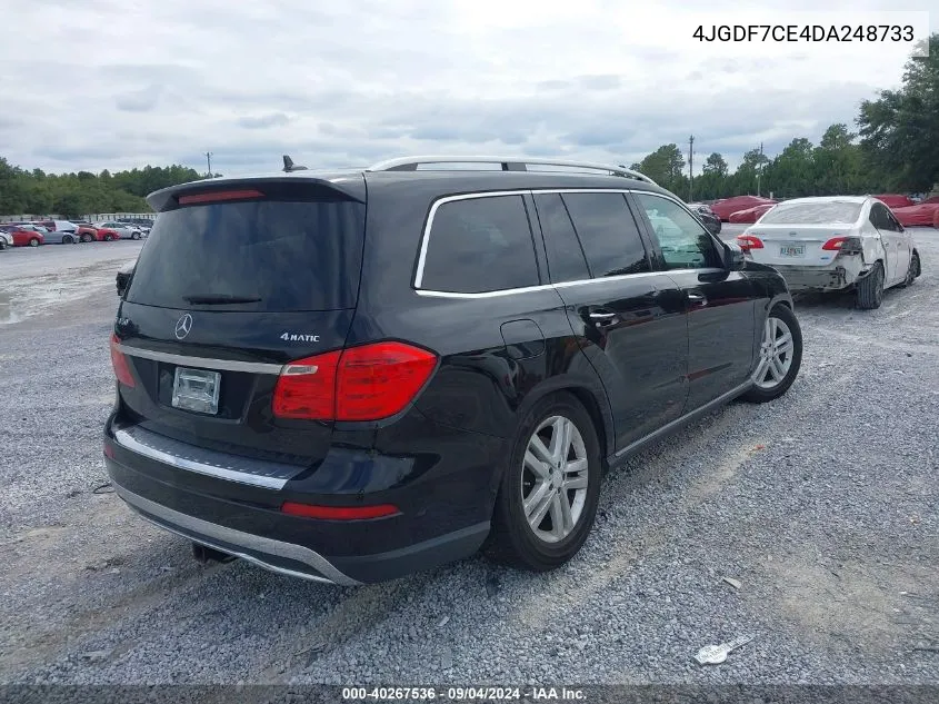 2013 Mercedes-Benz Gl 450 4Matic VIN: 4JGDF7CE4DA248733 Lot: 40267536