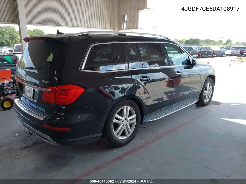 2013 Mercedes-Benz Gl 450 4Matic VIN: 4JGDF7CE5DA108917 Lot: 40413362