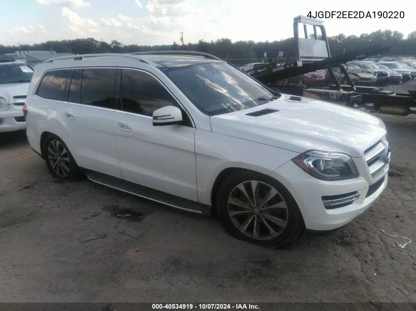 2013 Mercedes-Benz Gl 350 Bluetec 4Matic VIN: 4JGDF2EE2DA190220 Lot: 40534919