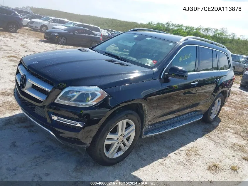 2013 Mercedes-Benz Gl 450 4Matic VIN: 4JGDF7CE2DA113878 Lot: 40600216