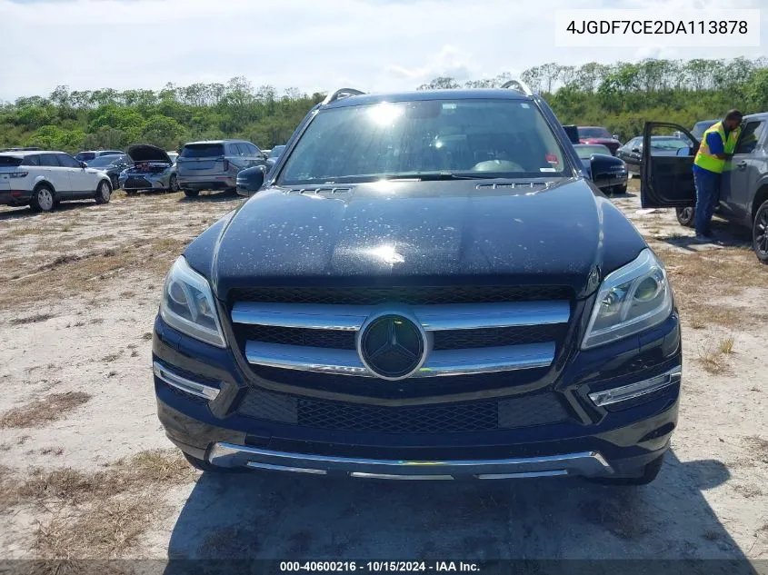 2013 Mercedes-Benz Gl 450 4Matic VIN: 4JGDF7CE2DA113878 Lot: 40600216