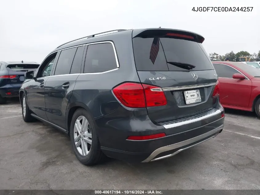 2013 Mercedes-Benz Gl 450 4Matic VIN: 4JGDF7CE0DA244257 Lot: 40617194