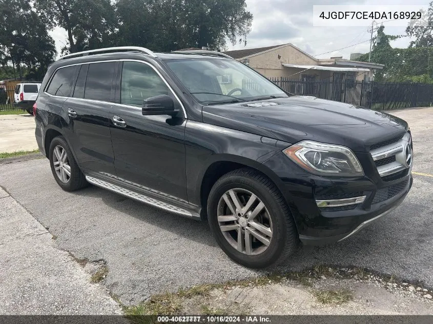 2013 Mercedes-Benz Gl 450 4Matic VIN: 4JGDF7CE4DA168929 Lot: 40627777