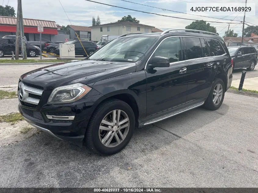 2013 Mercedes-Benz Gl 450 4Matic VIN: 4JGDF7CE4DA168929 Lot: 40627777