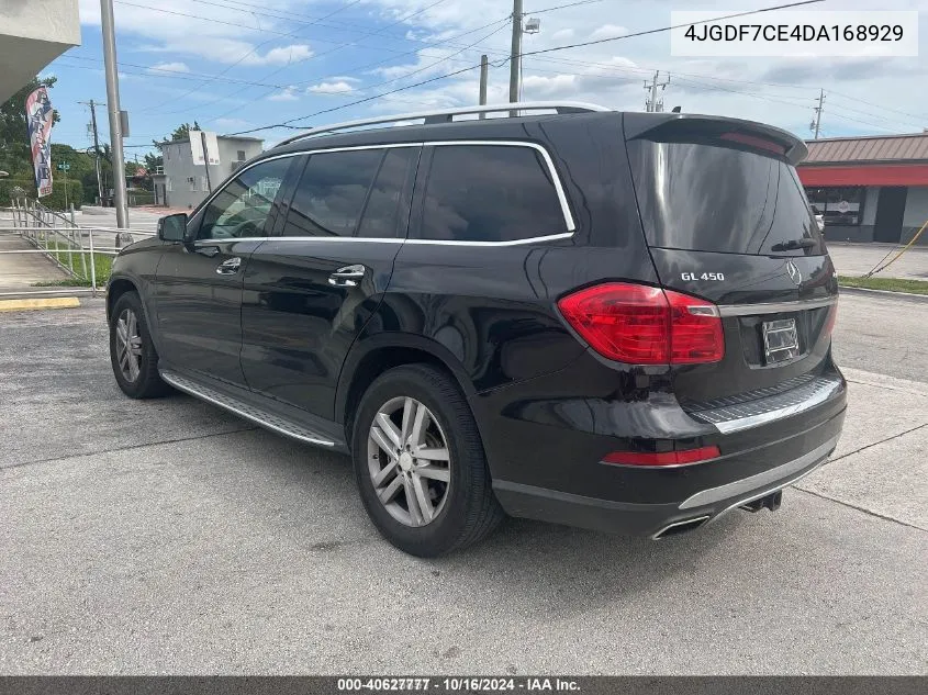 2013 Mercedes-Benz Gl 450 4Matic VIN: 4JGDF7CE4DA168929 Lot: 40627777