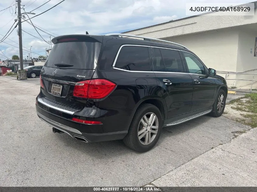 2013 Mercedes-Benz Gl 450 4Matic VIN: 4JGDF7CE4DA168929 Lot: 40627777