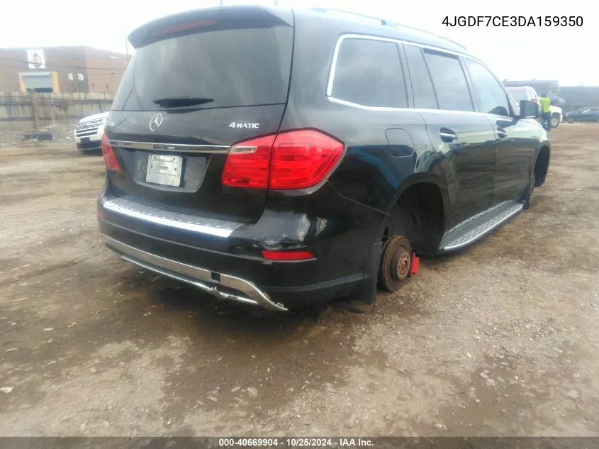 2013 Mercedes-Benz Gl 450 4Matic VIN: 4JGDF7CE3DA159350 Lot: 40669904