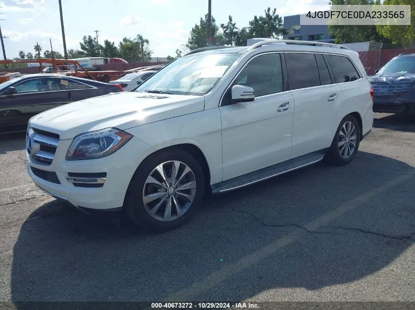 2013 Mercedes-Benz Gl 450 4Matic VIN: 4JGDF7CE0DA233565 Lot: 40673272