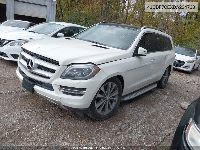 2013 Mercedes-Benz Gl 450 4Matic VIN: 4JGDF7CEXDA224730 Lot: 40698008